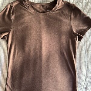 Nuuds Coffee Cotton stretch Short Sleeve Tee L